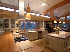 of sustainable design of passive solar, “green” kitchen